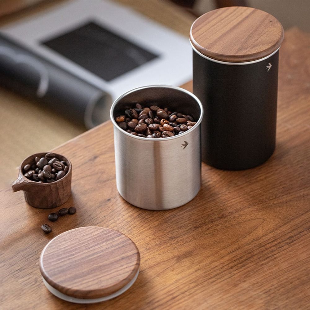 Food Storage News - New Stainless Steel Matcha Jar Wood