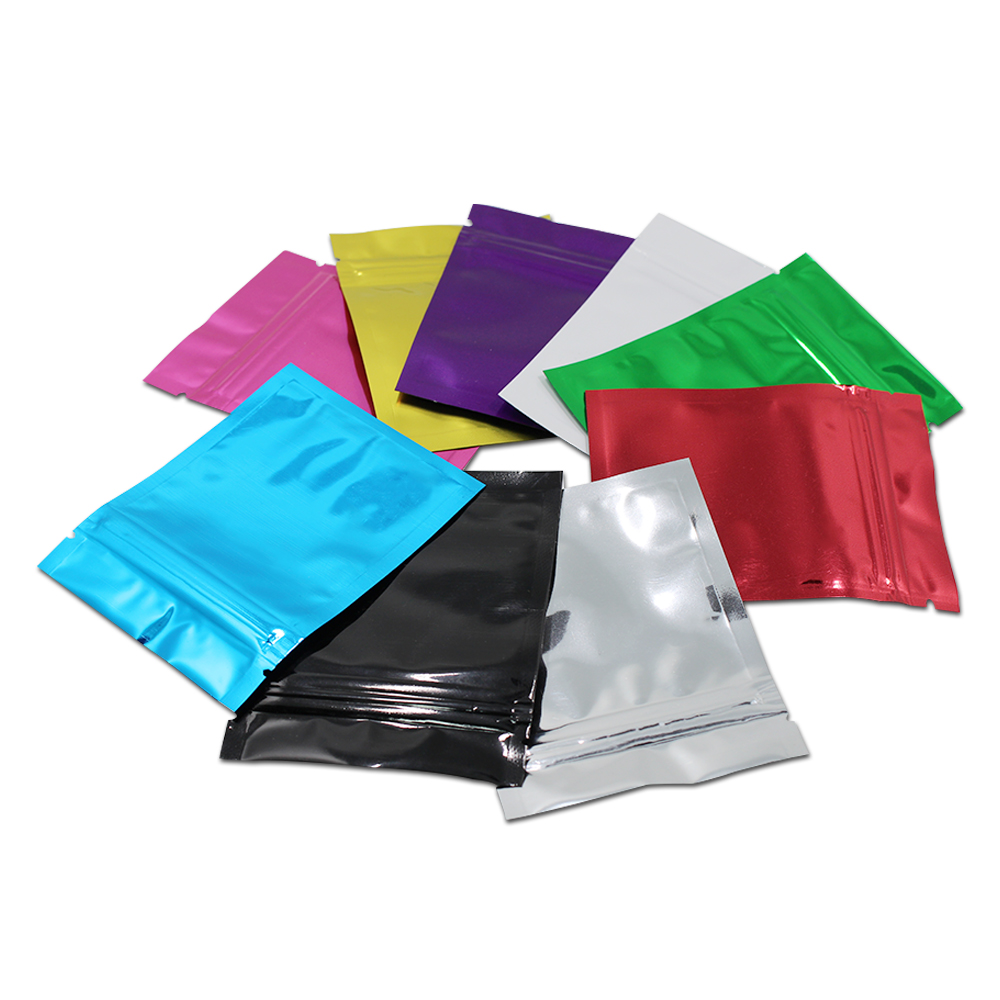 Food Storage Mylar Bags - Retail 100Pcs/Lot 12 Colored Zip Lock