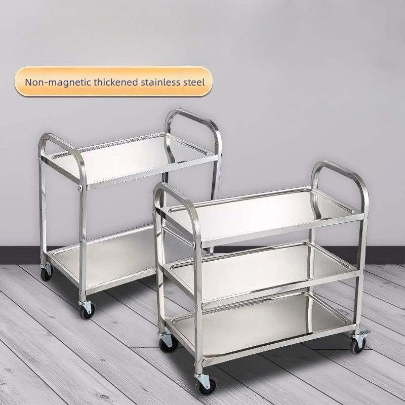 Food Storage In Restaurant - Stainless Steel Trolley Heavy Duty Food