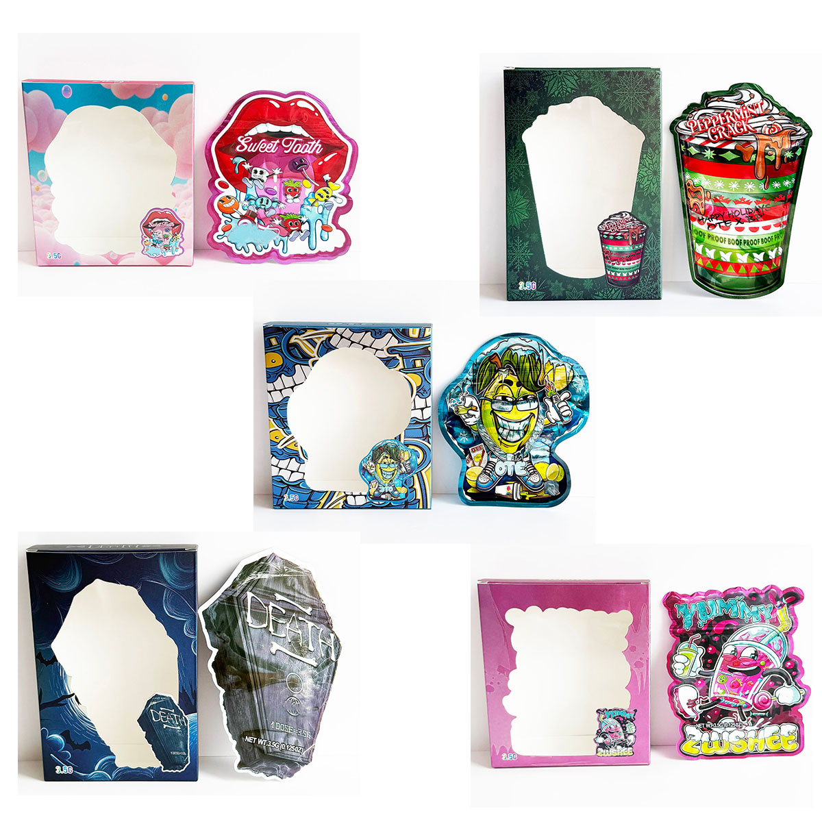 3.5g Die Cut Special Irregular - огляд і ціна Food Storage Mylar Bags