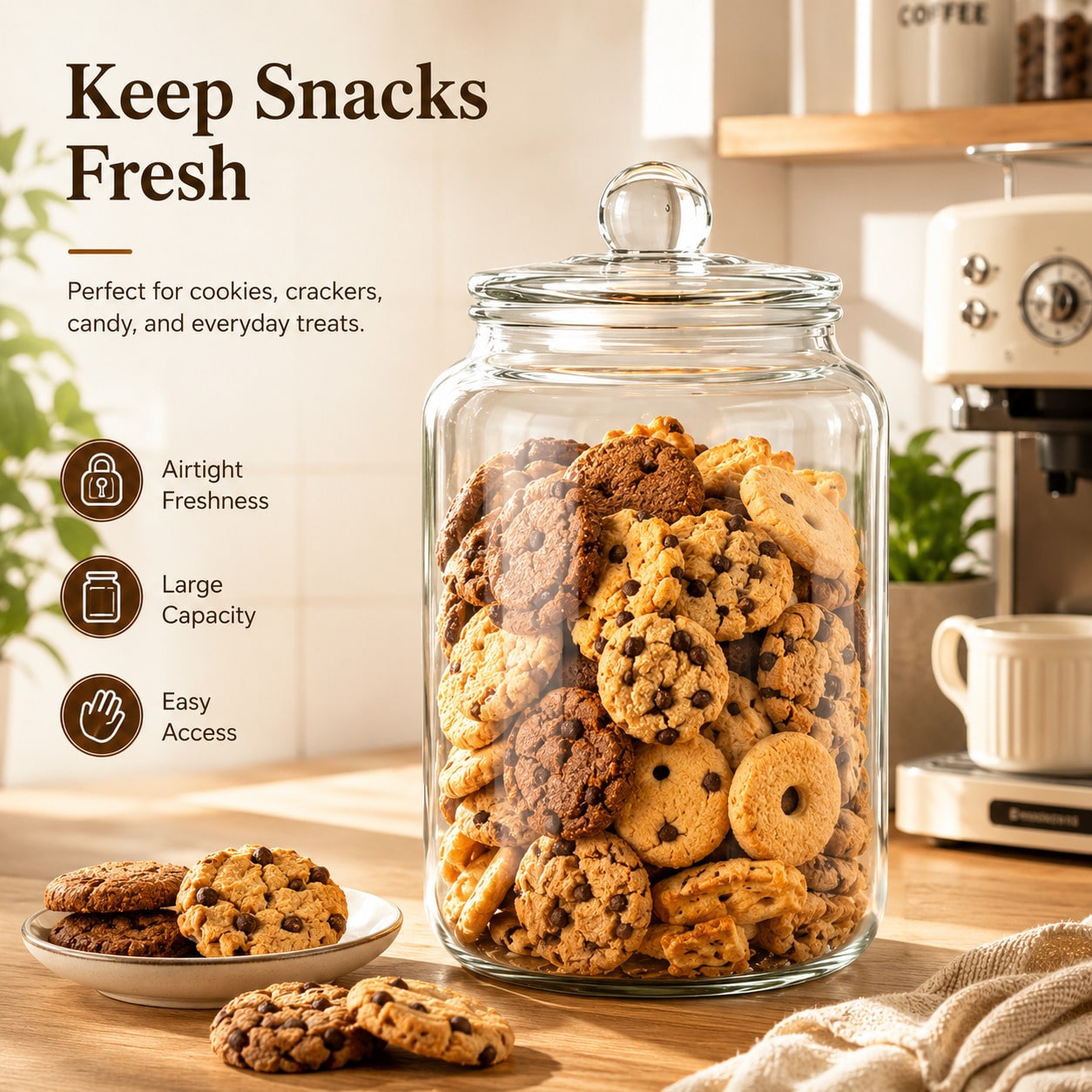 Large Clear Glass Storage Jars - огляд і ціна Xl Food Storage Containers With Lids