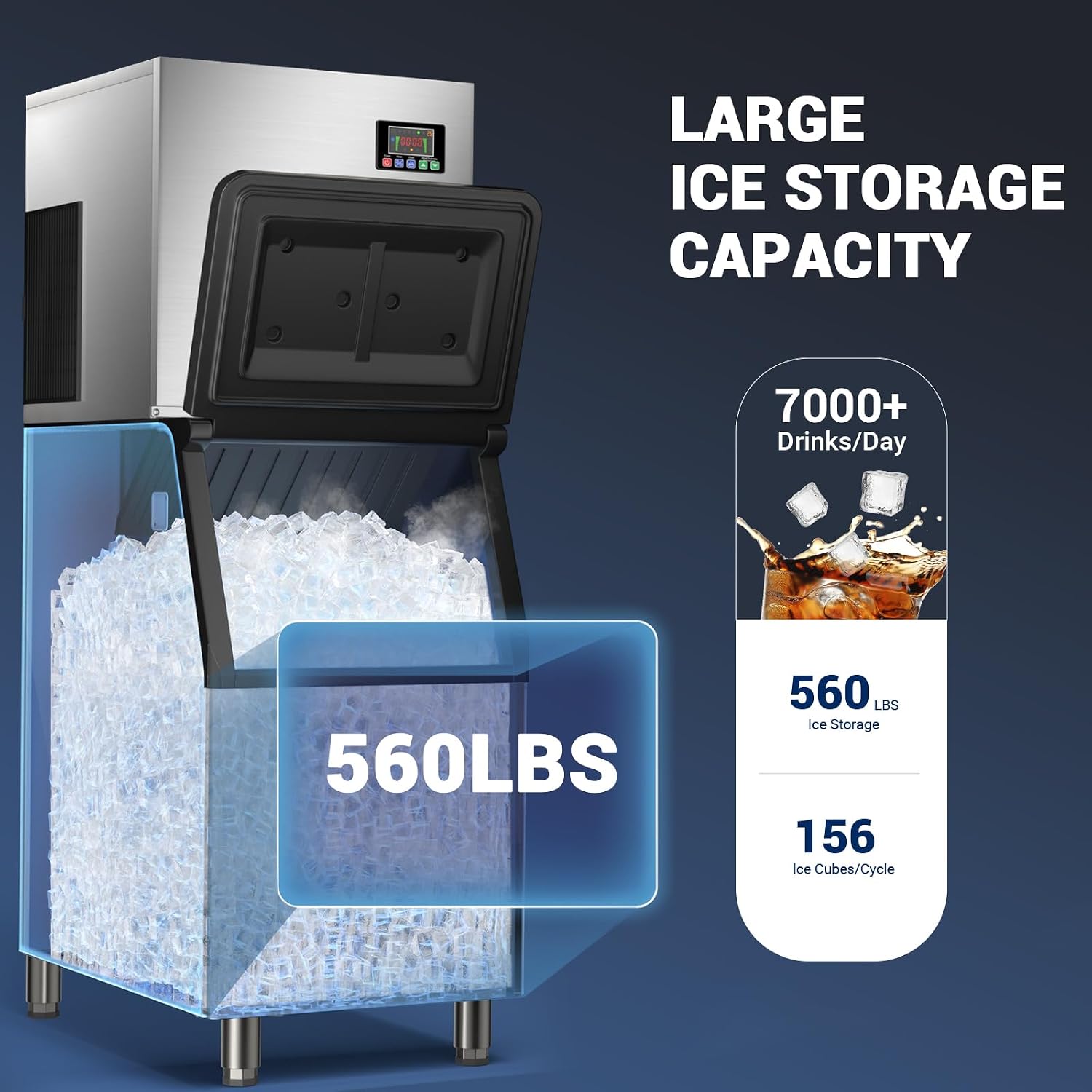 Commercial Ice Maker Machine w - огляд і ціна Food Storage In Restaurant