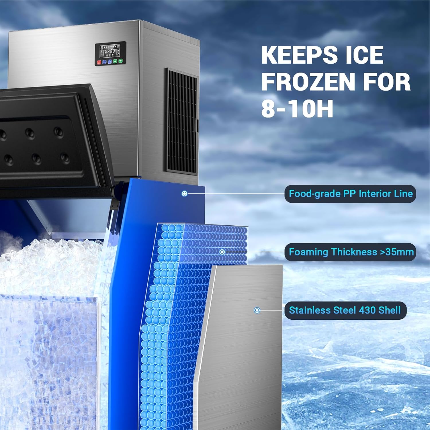 Commercial Ice Maker Machine w - огляд і ціна Food Storage In Restaurant