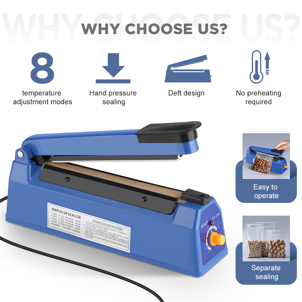 Impulse Sealer Machine Kitchen - огляд і ціна Food Storage Vacuum Seal Bags