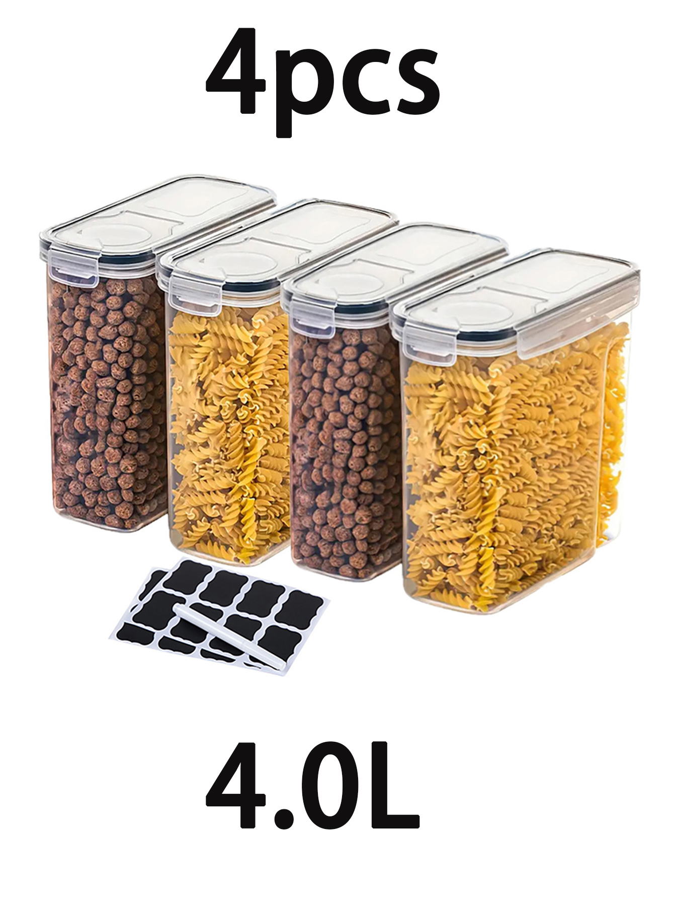 4pcs4l  Large Food Storage Con - огляд і ціна Xl Food Storage Containers With Lids