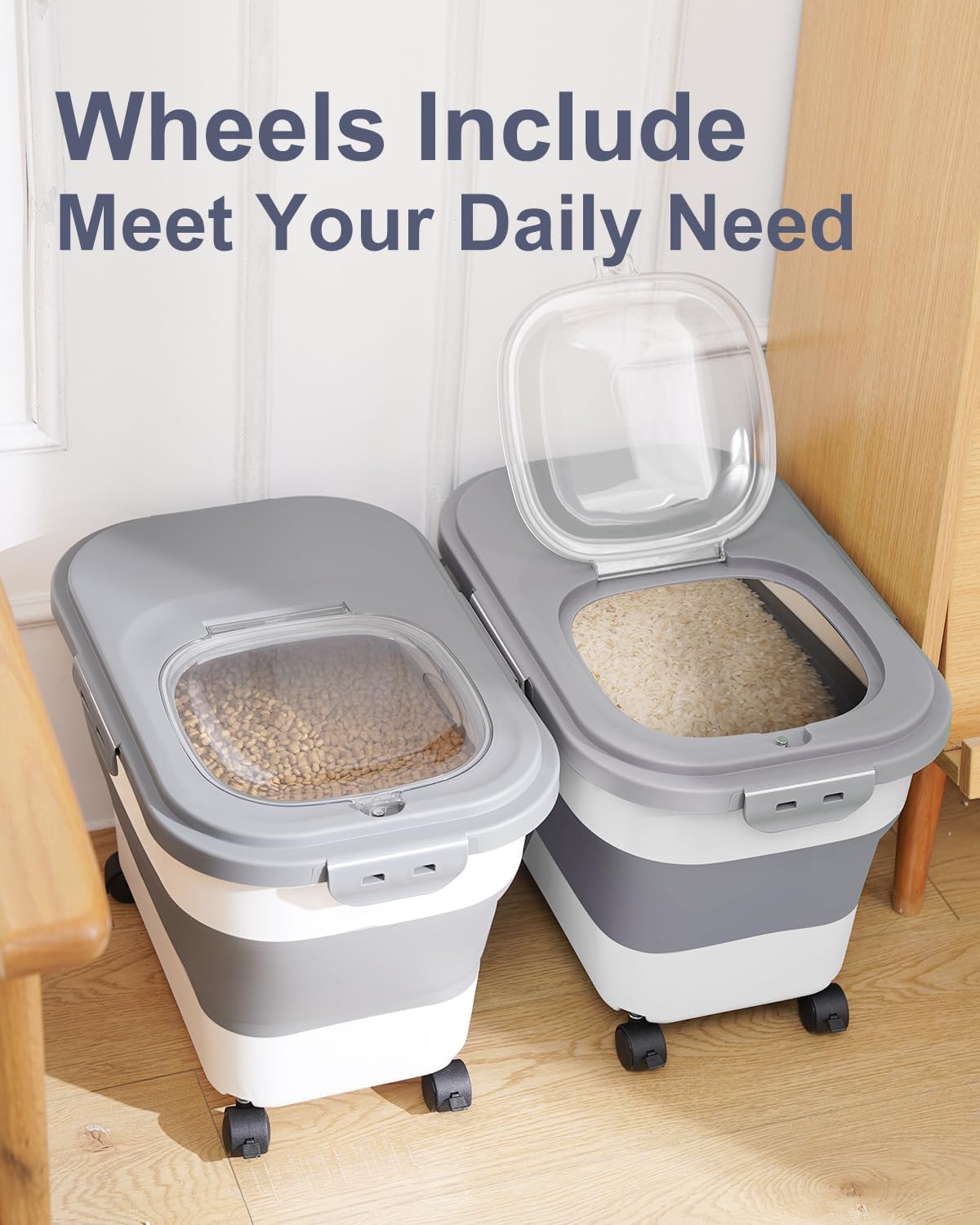 Large Capacity Cat Dog Food St - огляд і ціна Xl Food Storage Containers With Lids