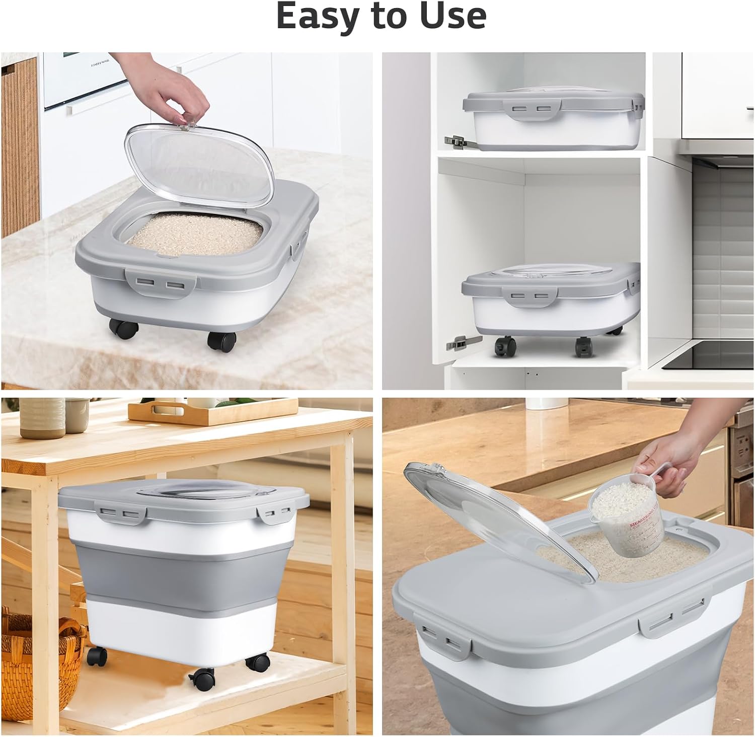 Large Capacity Cat Dog Food St - огляд і ціна Xl Food Storage Containers With Lids
