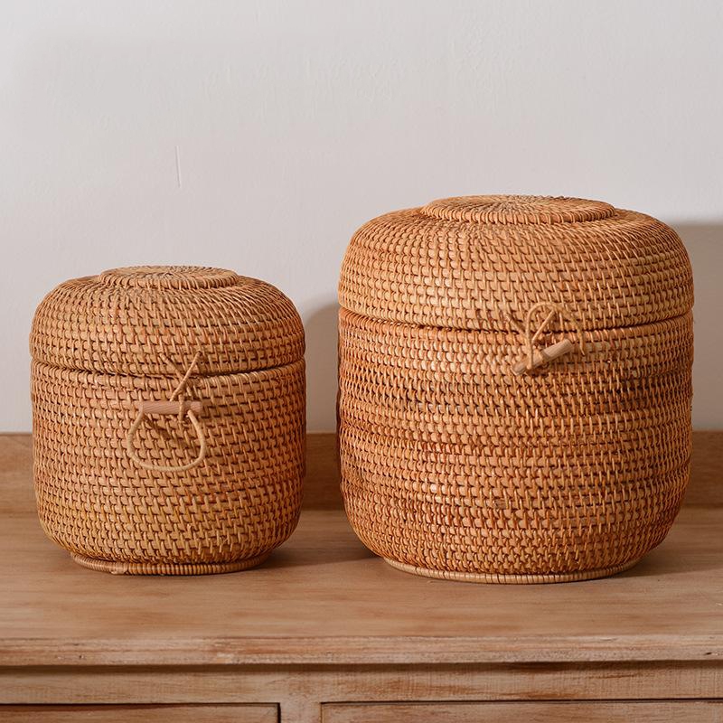 Handwoven Rattan Tea Storage B - огляд і ціна Food Storage Drawer Organizer