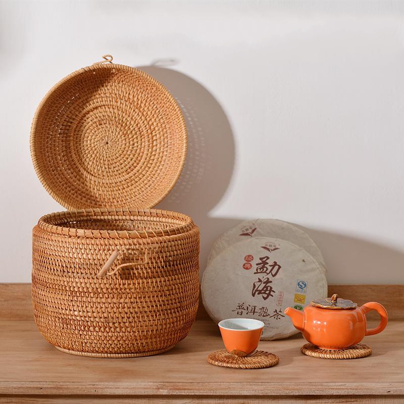 Handwoven Rattan Tea Storage B - огляд і ціна Food Storage Drawer Organizer