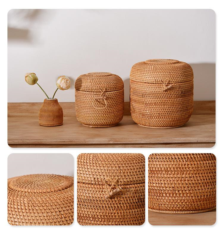 Handwoven Rattan Tea Storage B - огляд і ціна Food Storage Drawer Organizer
