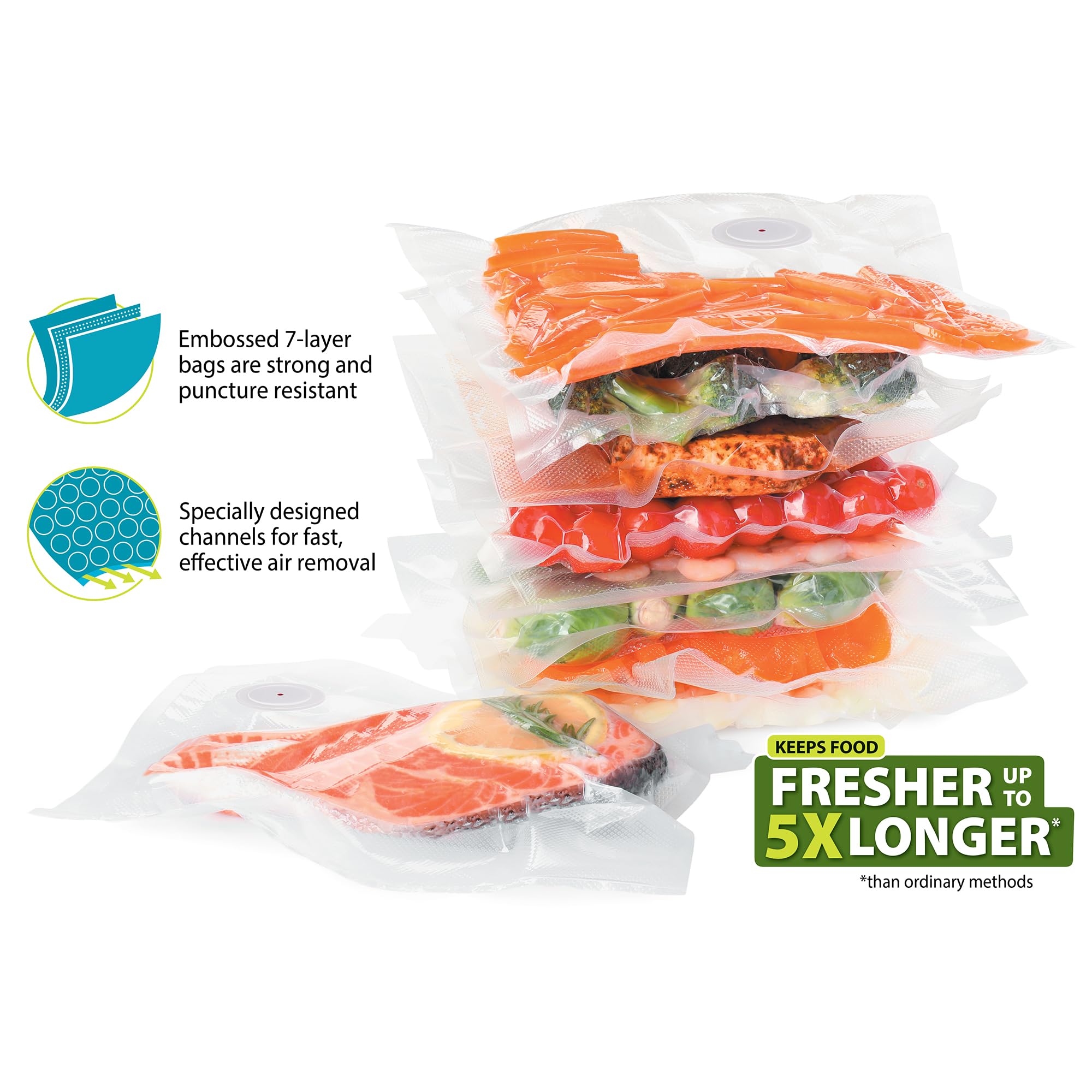 Upgraded Version vacuum food s - огляд і ціна Food Storage Vacuum Seal Bags