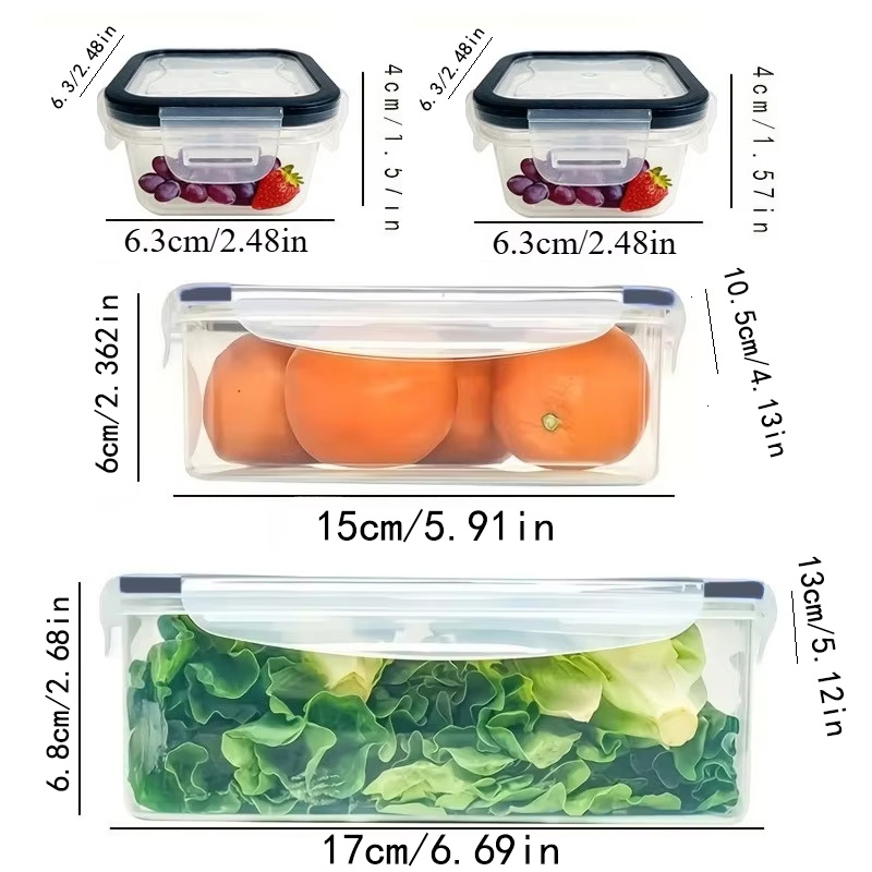 8Pcs Set Includes 4 Containers - огляд і ціна Food Storage Drawer Organizer