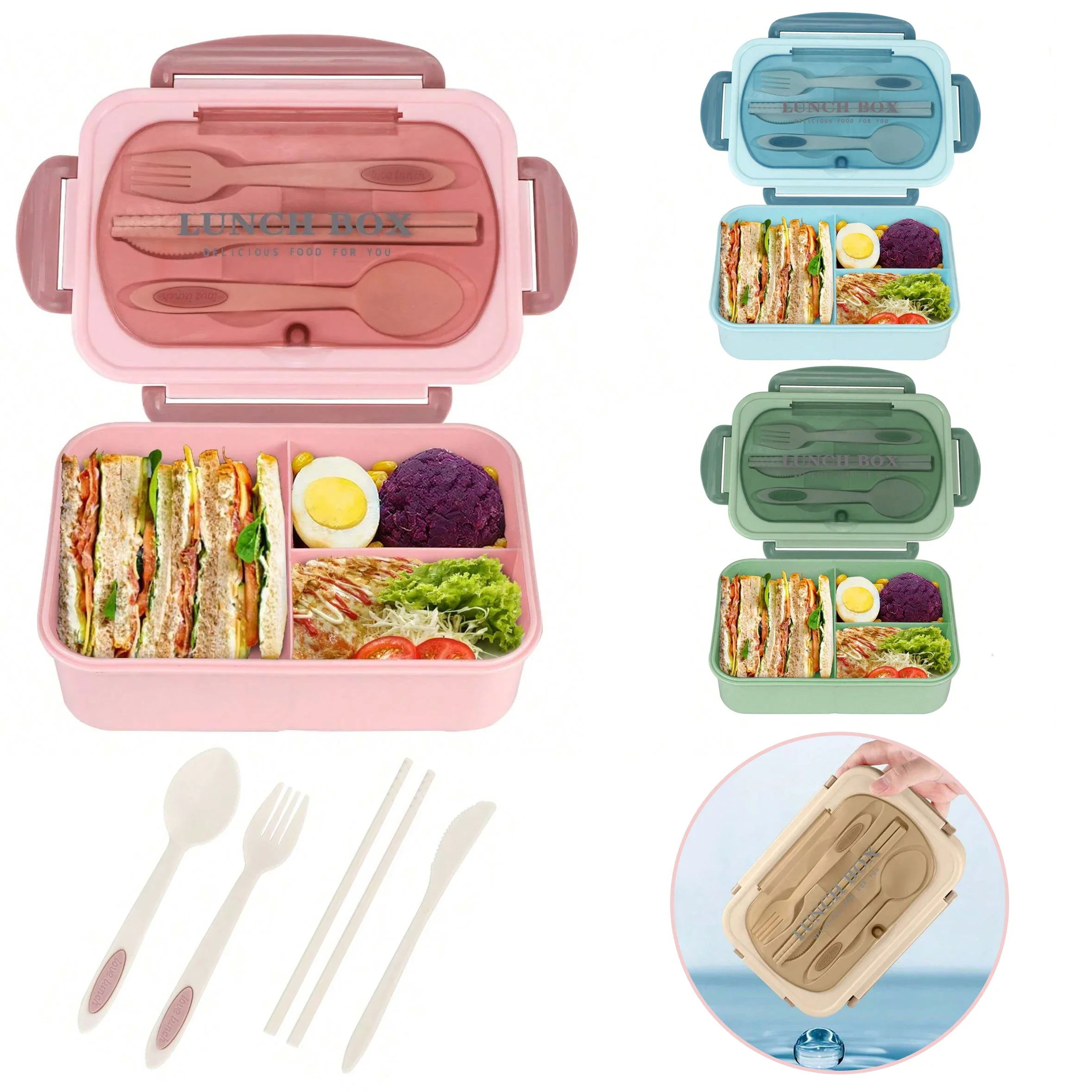 Bento Box Adult Lunch Box, Con - огляд і ціна Food Storage Drawer Organizer