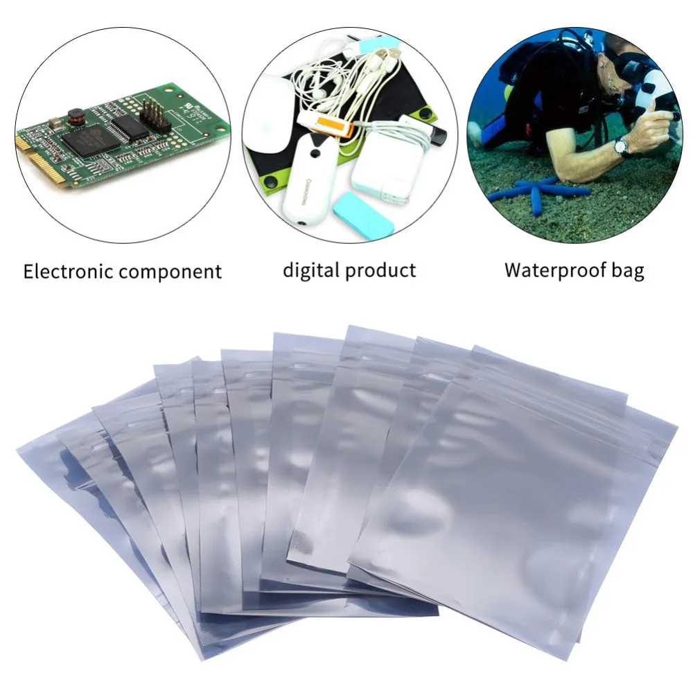 100Pcs Aluminum Antistatic Bag - огляд і ціна Food Storage Mylar Bags