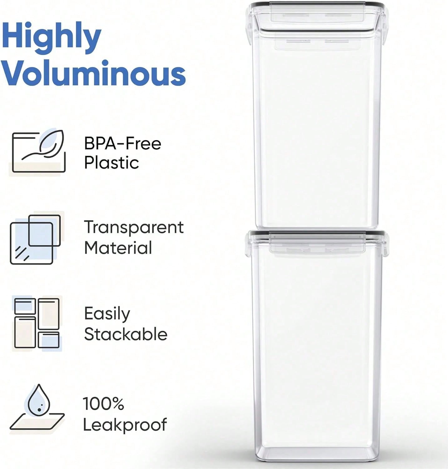 Extra Large Flour And Sugar St - огляд і ціна Xl Food Storage Containers With Lids