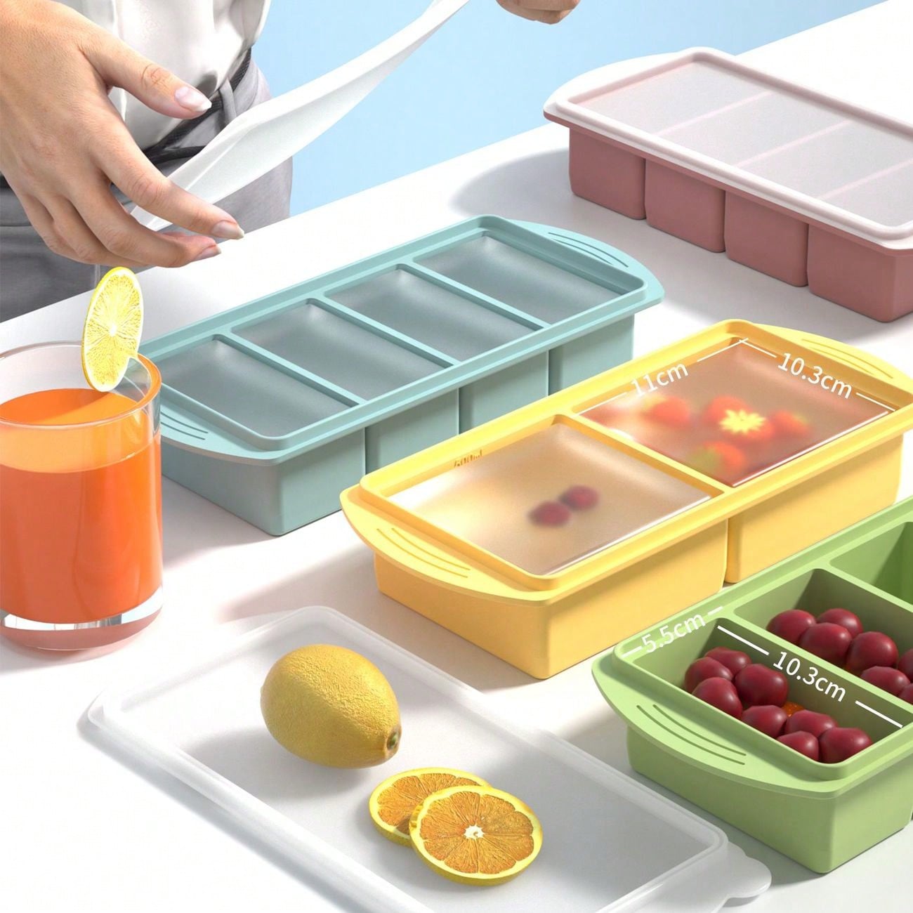 Silicone Freezer Tray with Lid - огляд і ціна Xl Food Storage Containers With Lids