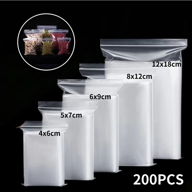 100pcs Transparent Zip Bags Fo - огляд і ціна Food Storage Vacuum Seal Bags