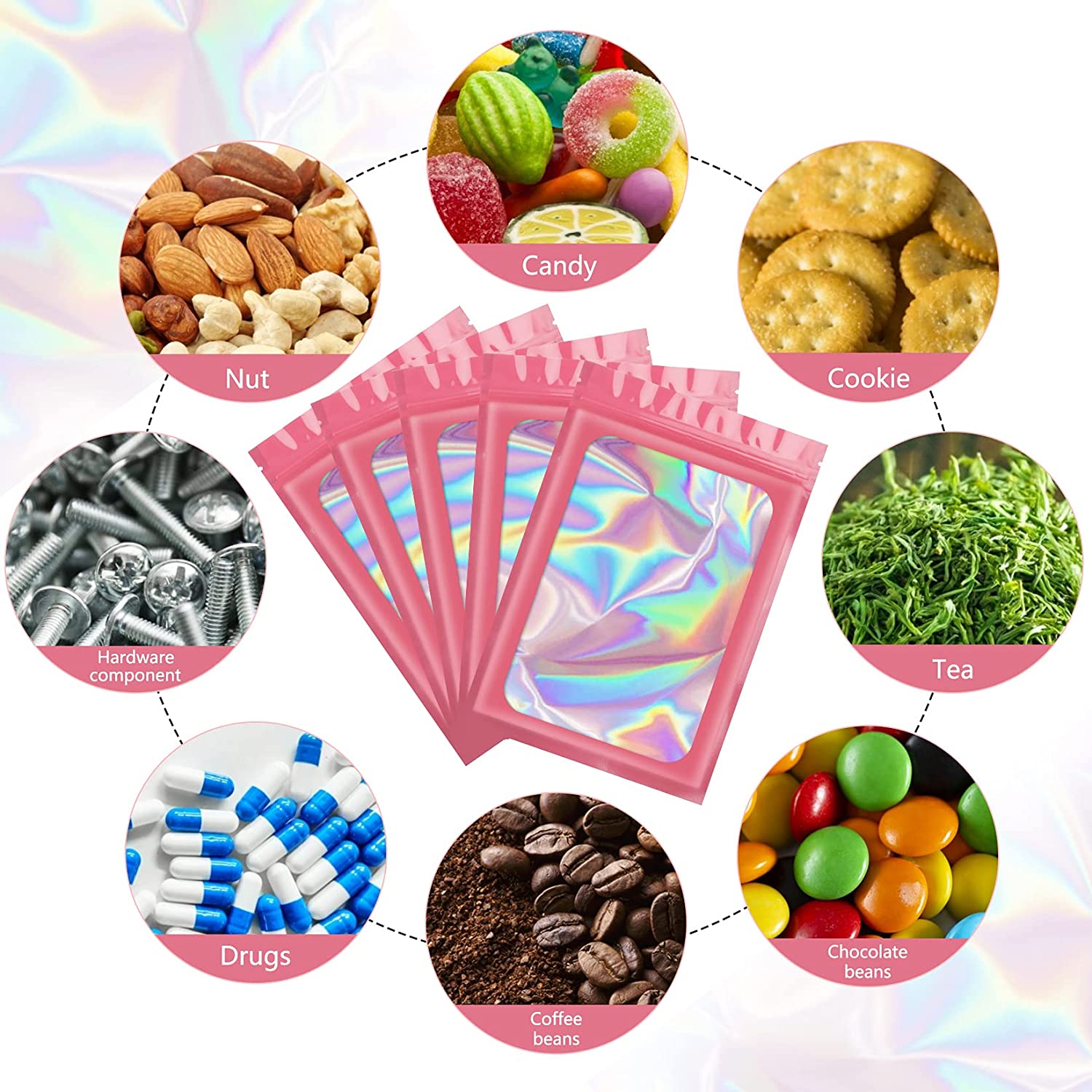 50pcs Smell Proof Mylar Bags V - огляд і ціна Food Storage Mylar Bags