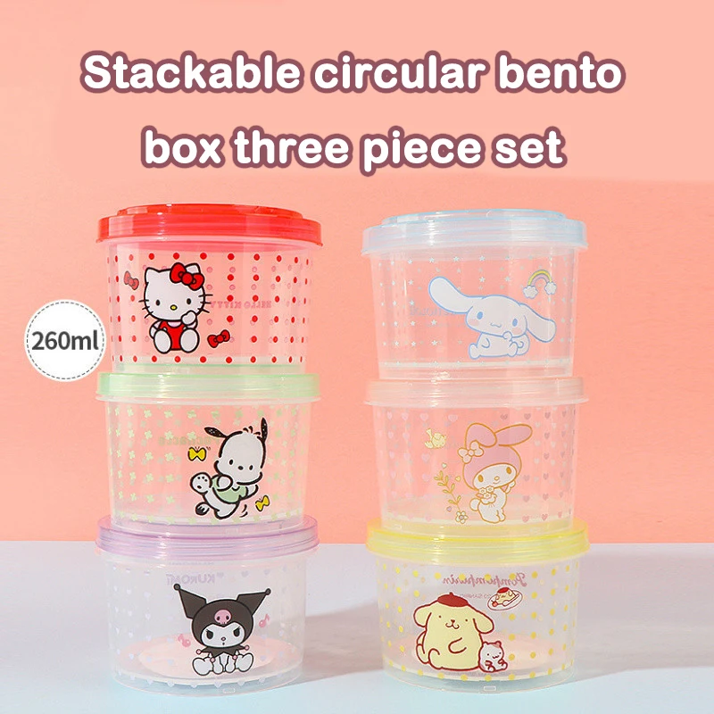 Kitty Bento Box Set 3 Pieces C - огляд і ціна Food Storage Drawer Organizer