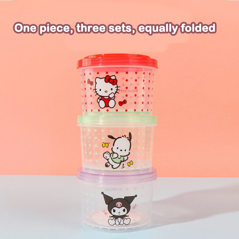 Kitty Bento Box Set 3 Pieces C - огляд і ціна Food Storage Drawer Organizer